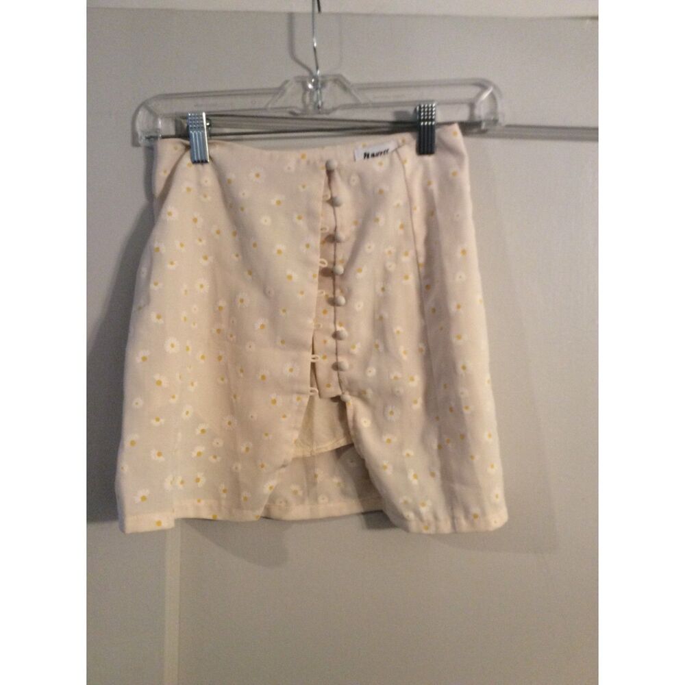 Princess Polly Size 0 Floral button Front Mini Skirt Womens Daisies